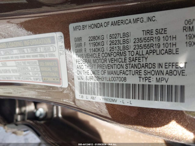 2020 ACURA RDX 5J8TC2H31LL007008 Photo 8