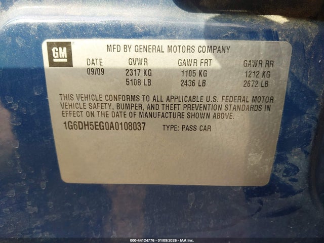 2010 CADILLAC CTS 1G6DH5EG0A0108037 Photo 8