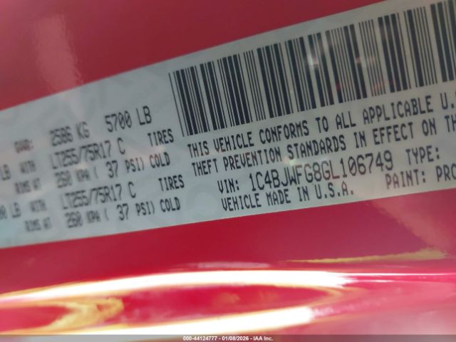 2016 JEEP WRANGLER UNLIMITED 1C4BJWFG8GL106749 Photo 8