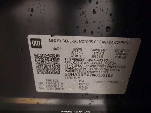 Chevrolet Equinox Awd Premier 2022 2GNAXXEV7N6152103 Image 9