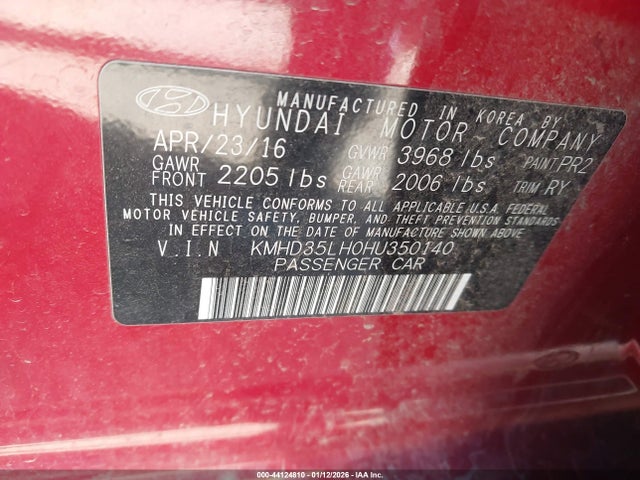 KMHD35LH0HU350140 Hyundai ELANTRA GT