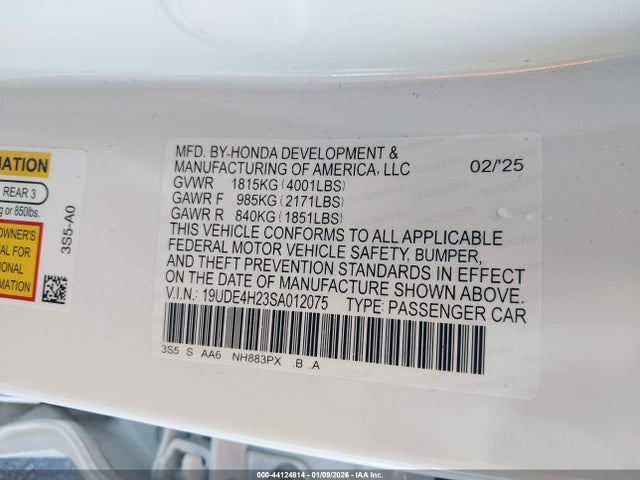 2025 ACURA INTEGRA 19UDE4H23SA012075 Photo 8