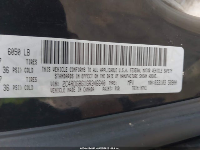 Продаж на аукціоні авто 2016 Dodge Grand Caravan American Value Pkg, vin: 2C4RDGBG1GR346640, номер лоту: 44124848