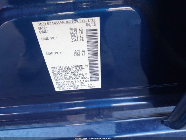 2018 NISSAN LEAF 1N4AZ1CP1JC311385 Photo 8