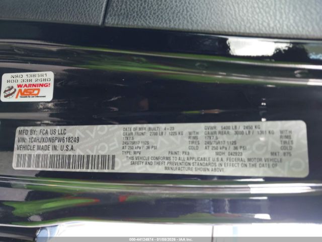 2023 JEEP WRANGLER 1C4HJXDN6PW618249 Photo 8