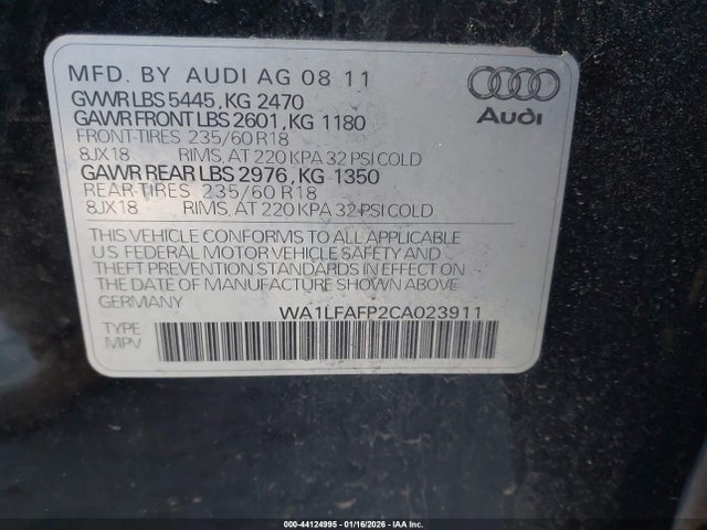 2012 AUDI Q5 WA1LFAFP2CA023911 Photo 8