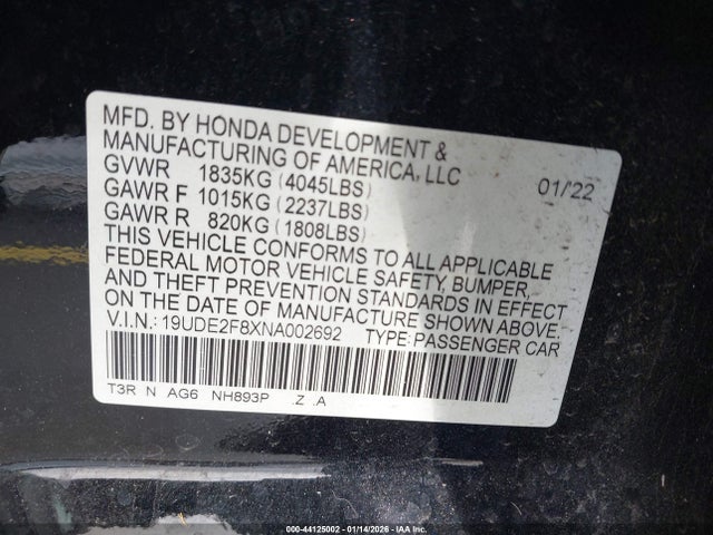 2022 ACURA ILX 19UDE2F8XNA002692 Photo 8