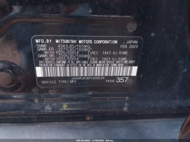 2023 MITSUBISHI OUTLANDER SPORT JA4ARUAU6PU008524 Photo 8