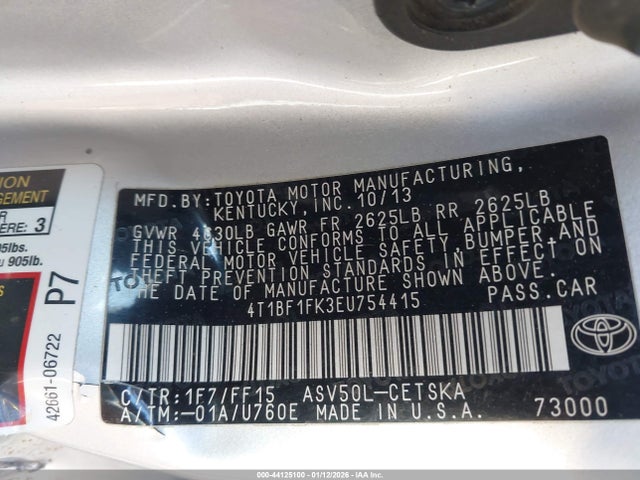 Toyota CAMRY SE 2014 4T1BF1FK3EU754415 Image 9