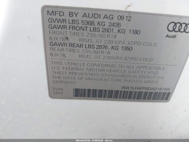 2013 AUDI Q5 WA1LFAFP8DA018164 Photo 8