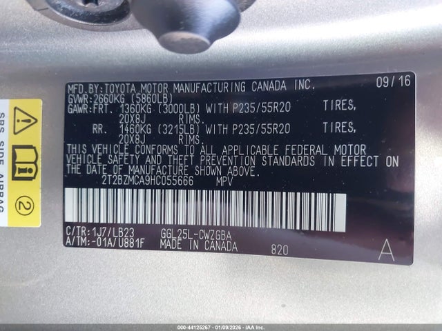 2T2BZMCA9HC055666 Lexus RX 350