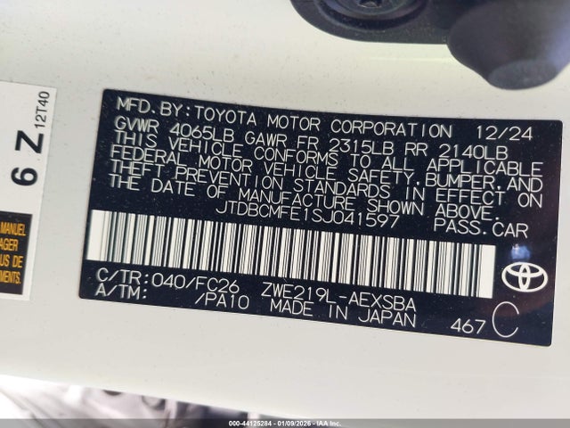 Toyota Corolla Hybrid Se 2025 JTDBCMFE1SJ041597 Image 9