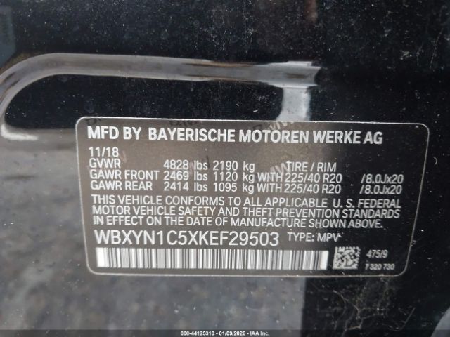 2019 BMW X2 WBXYN1C5XKEF29503 Photo 8