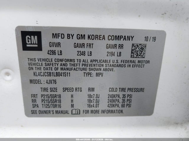 2020 BUICK ENCORE KL4CJCSB1LB041511 Photo 8