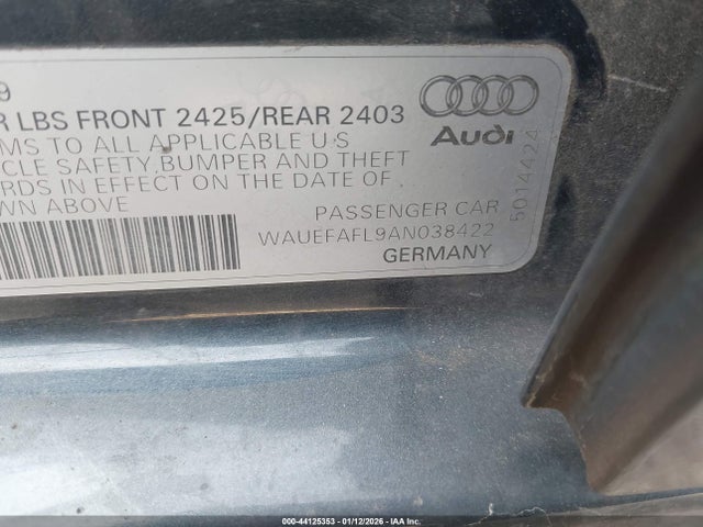 2010 AUDI A4 WAUEFAFL9AN038422 Photo 8