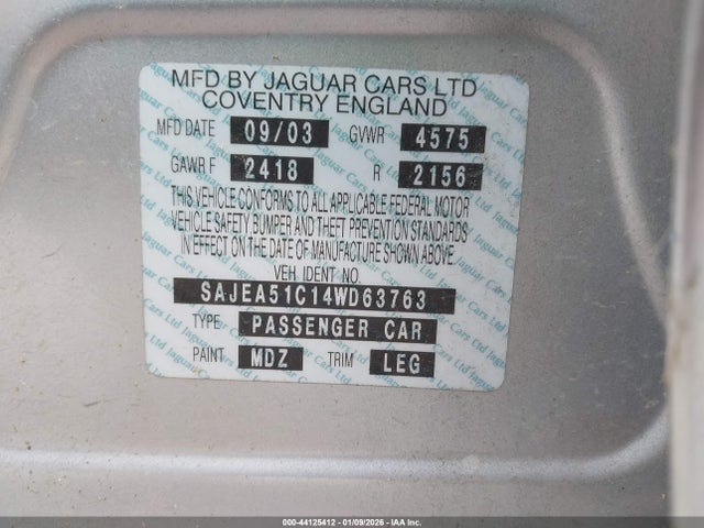 2004 JAGUAR X-TYPE SAJEA51C14WD63763 Photo 8