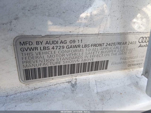 2012 AUDI A4 WAUAFAFL0CN010039 Photo 8