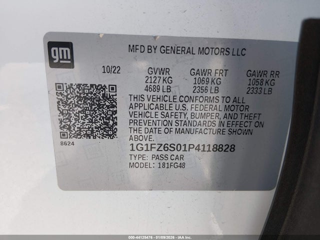1G1FZ6S01P4118828 Chevrolet Bolt Euv Fwd Premier