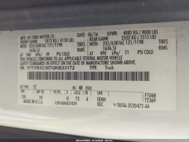 2016 FORD TRANSIT-250 1FTYR1CM7GKB33172 Photo 8