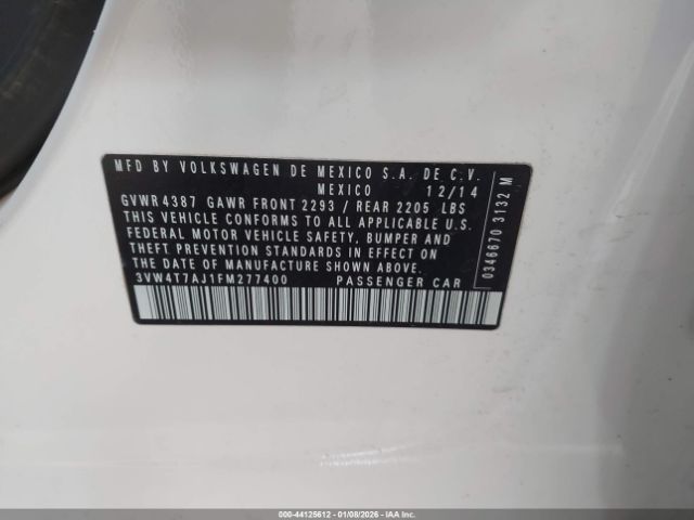 2015 VOLKSWAGEN JETTA 3VW4T7AJ1FM277400 Photo 8