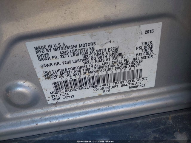 2015 MITSUBISHI OUTLANDER SPORT 4A4AR3AU3FE030501 Photo 8