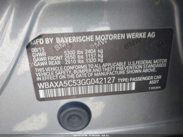 2016 BMW 535D WBAXA5C53GG042127 Photo 8