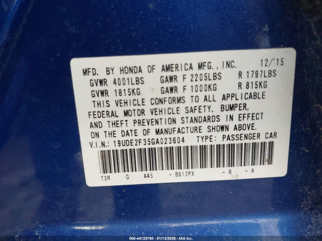 2016 ACURA ILX 19UDE2F35GA023604 Photo 8