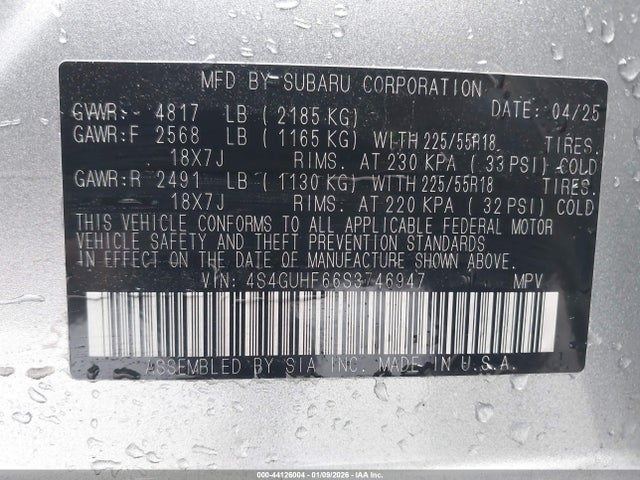 2025 SUBARU CROSSTREK 4S4GUHF66S3746947 Photo 8