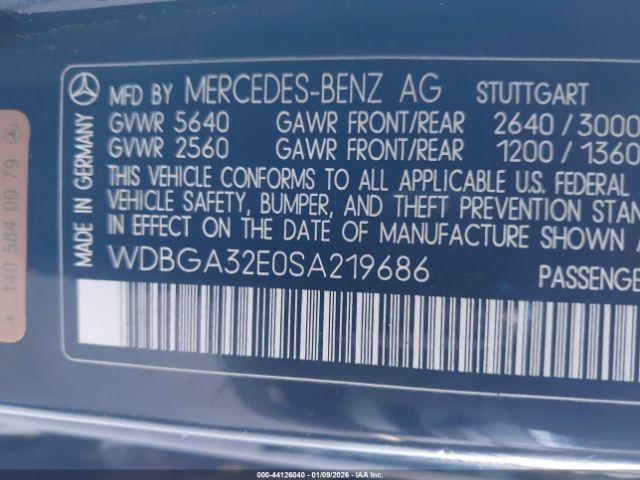 1995 MERCEDES-BENZ S WDBGA32E0SA219686 Photo 8