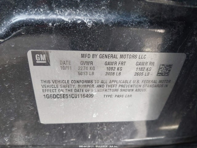 2012 CADILLAC CTS 1G6DC5E51C0116499 Photo 8