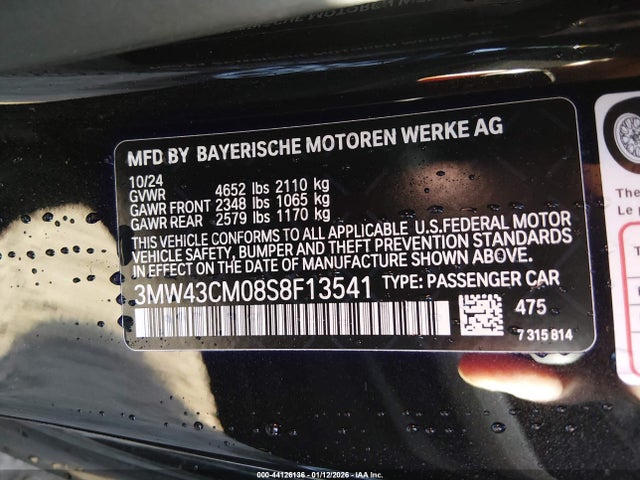 3MW43CM08S8F13541 BMW M240 I