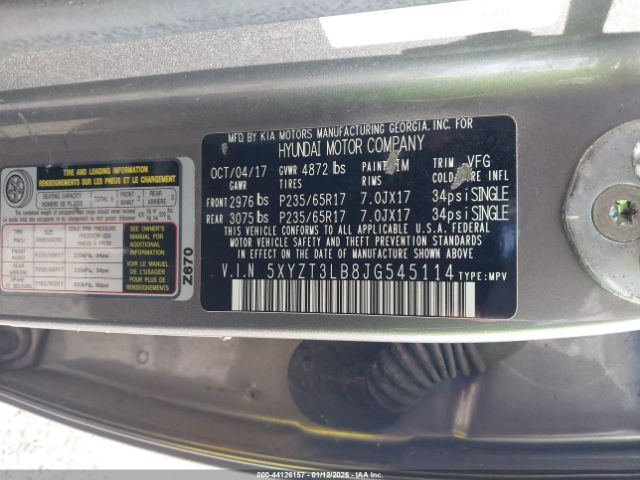 2018 HYUNDAI SANTA FE SPORT 5XYZT3LB8JG545114 Photo 8