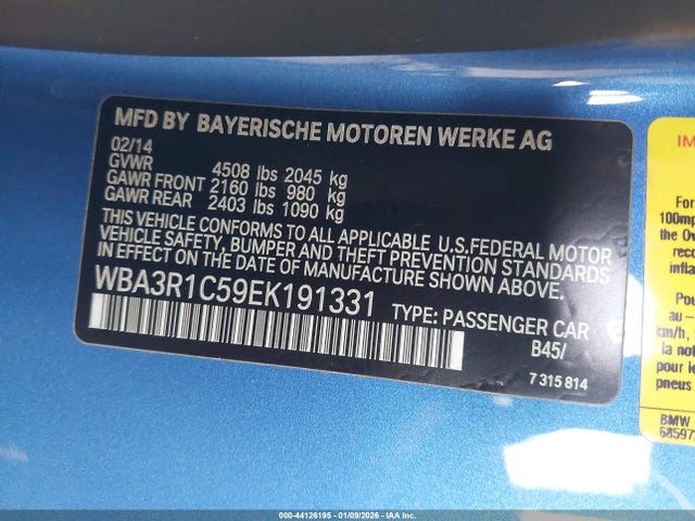 WBA3R1C59EK191331 BMW 435i