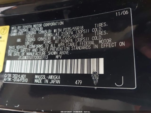 2007 LEXUS RX 400H JTJGW31U772002713 Photo 8