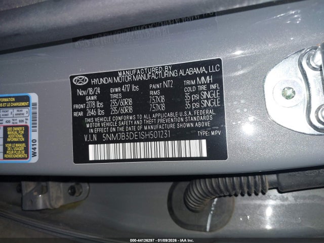 5NMJB3DE1SH501231 Hyundai TUCSON SEL