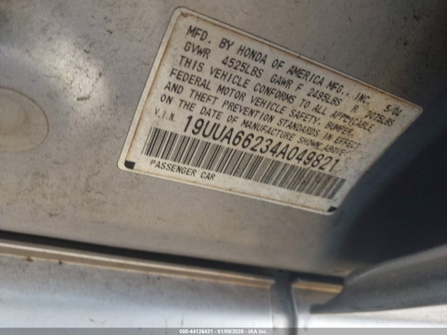 2004 ACURA TL 19UUA66234A049821 Photo 8