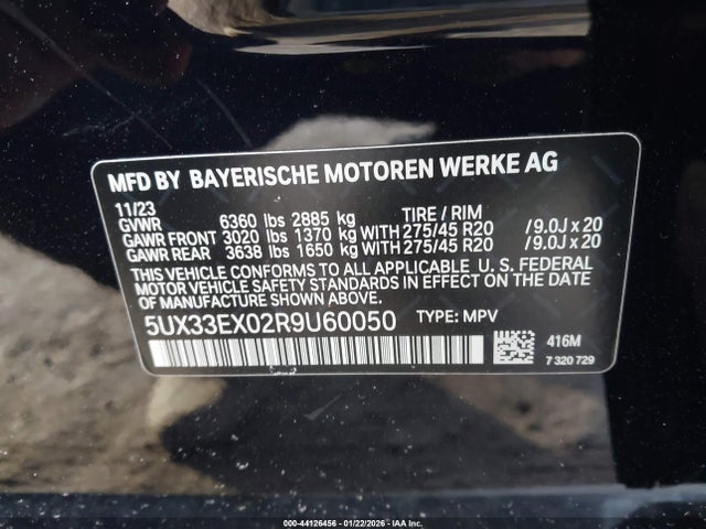 5UX33EX02R9U60050 BMW X6 Xdrive40i