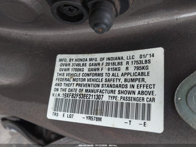 19XFB2F53EE211307 Honda Civic Lx