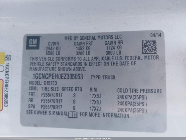 2014 CHEVROLET SILVERADO 1500 1GCNCPEH0EZ305053 Photo 8