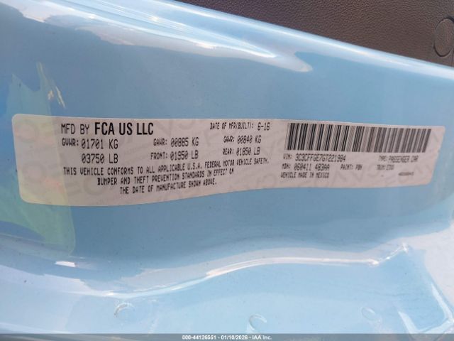 2016 FIAT 500E 3C3CFFGE7GT221984 Photo 8
