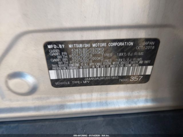 2019 MITSUBISHI OUTLANDER SPORT JA4AR3AUXKU007850 Photo 8