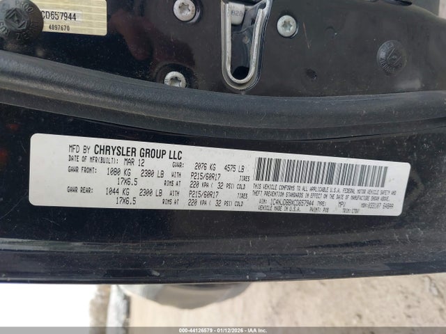 Продажа на аукционе авто 2012 Jeep Compass Sport, vin: 1C4NJDBBXCD657944, номер лота: 44126579