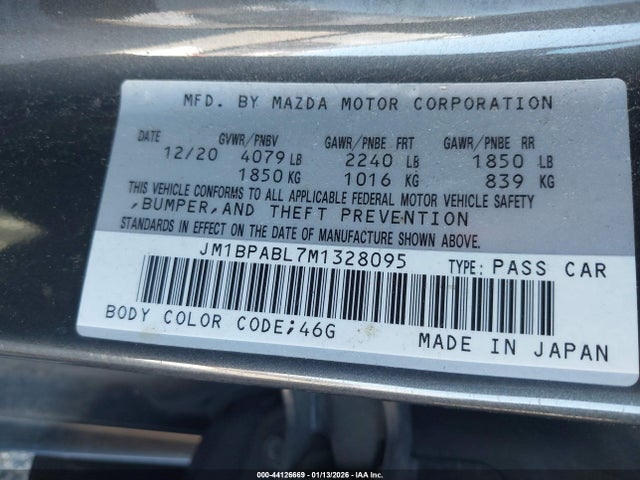 Mazda Mazda3 Select 2021 JM1BPABL7M1328095 Image 9
