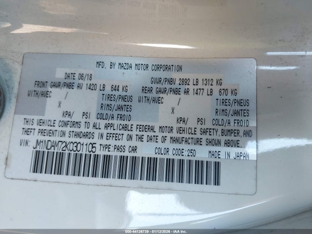 2019 MAZDA MX-5 MIATA RF JM1NDAM72K0301105 Photo 8