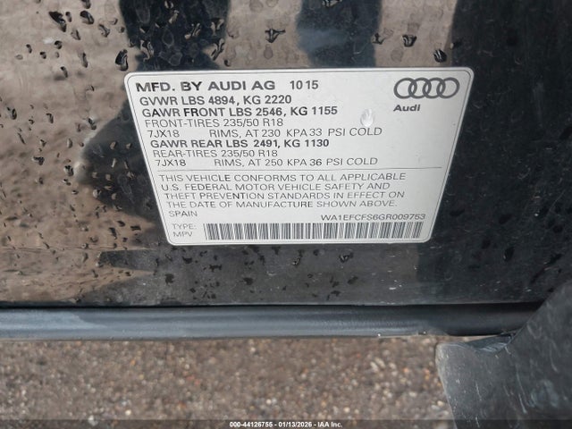 2016 AUDI Q3 WA1EFCFS6GR009753 Photo 8