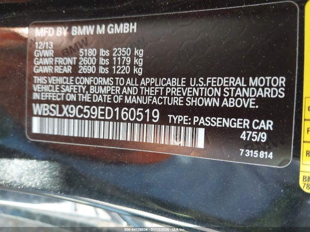 2014 BMW M6 WBSLX9C59ED160519 Photo 8