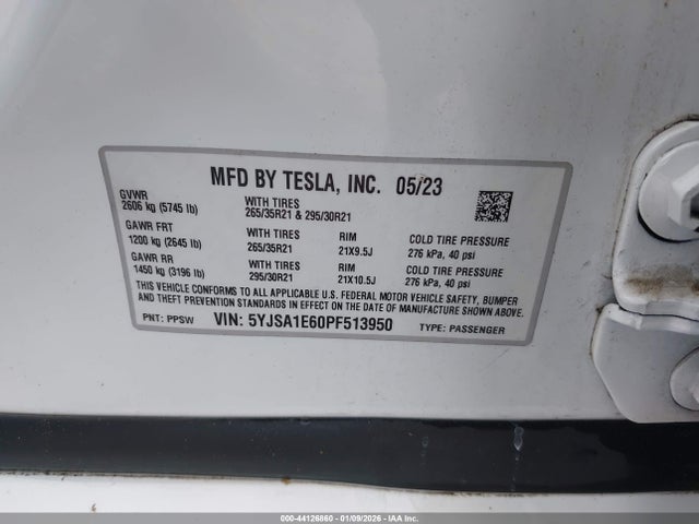 2023 TESLA MODEL S 5YJSA1E60PF513950 Photo 8