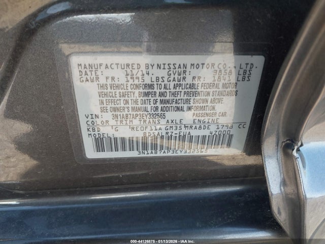3N1AB7AP3EY332565 Nissan SENTRA SR