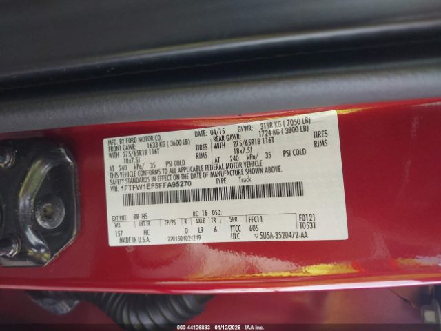 2015 FORD F-150 1FTFW1EF5FFA95270 Photo 8