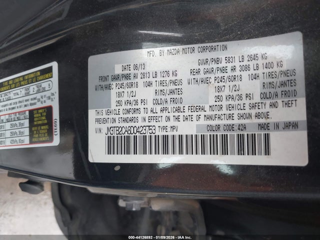 2013 MAZDA CX-9 JM3TB2CA8D0423753 Photo 8